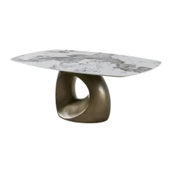 Deens Ovale Eettafel Castello Keramiek in marmerlook