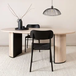 Deens Ovale Eettafel Fionna MDF, 200 x 90cm
