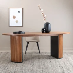 Deens Ovale Eettafel Fionna MDF, 200 x 90cm