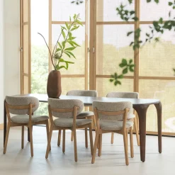 Deens Ovale Eettafel Fiore Mangohout, 230 x 95cm