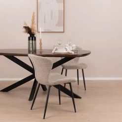 Deens Ovale Eettafel Jesper Mangohout, kleur donkerbruin