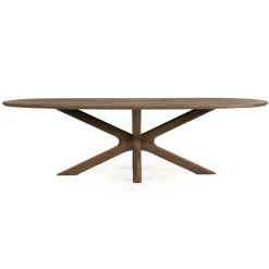 Deens Ovale Eettafel Tycho Mangohout, kleur Bruin