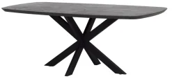 Deens Ovale Eettafel Vito Mortex, kleur Antraciet