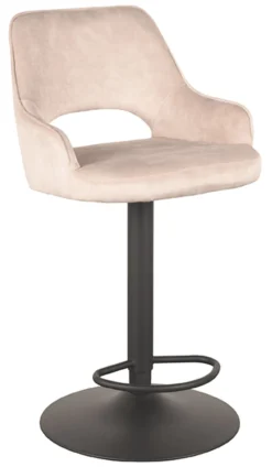 Draaibare Barkruk Fer Velvet (zithoogte 64-84cm)