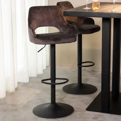 Draaibare Barkruk Fer Velvet (zithoogte 64-84cm)