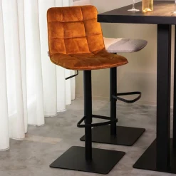 Draaibare Barkruk Juul Velvet (zithoogte 55-81cm)