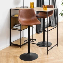 Draaibare Barkruk Xanthe PU (zithoogte 61-83cm)