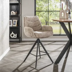 Draaibare Barstoel Kristee Chenille (zithoogte 67cm)