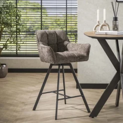 Draaibare Barstoel Thandie Rich stof (zithoogte 69cm)