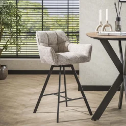 Draaibare Barstoel Thandie Rich stof (zithoogte 69cm)