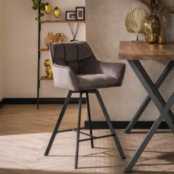 Draaibare Barstoel Thandie Velvet (zithoogte 69cm)