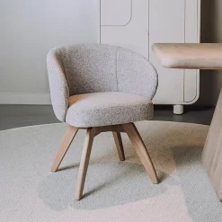 Draaibare Eetkamerstoel Brescia Bouclé