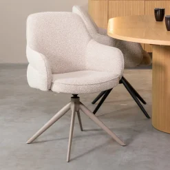Draaibare Eetkamerstoel Bern Bouclé