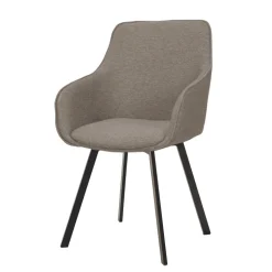 Draaibare Eetkamerstoel Borgo Met armleuning, Geweven stof