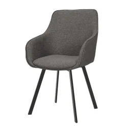 Draaibare Eetkamerstoel Borgo Met armleuning, Geweven stof