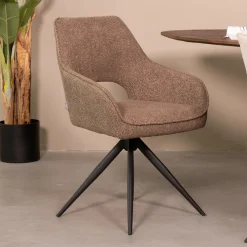 Draaibare Eetkamerstoel Finley Bouclé