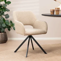 Draaibare Eetkamerstoel Fabio Bouclé