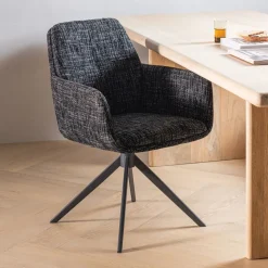 Draaibare Eetkamerstoel Grant Melange stof