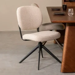 Draaibare Eetkamerstoel Geneva Bouclé