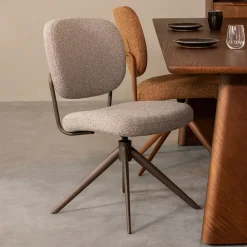 Draaibare Eetkamerstoel Geneva Bouclé