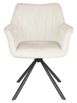 Draaibare Eetkamerstoel Jahmar Chenille, kleur Beige