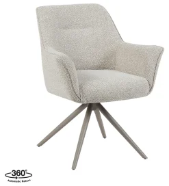 Draaibare Eetkamerstoel Kimora Bouclé