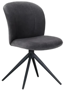 Draaibare Eetkamerstoel Kimo Cosmo stof, kleur Antraciet