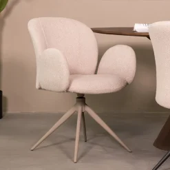 Draaibare Eetkamerstoel Kimball Bouclé