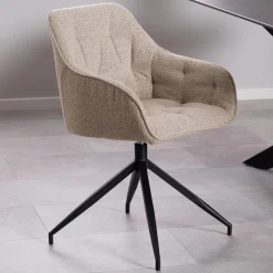 Draaibare Eetkamerstoel Loren Bouclé