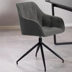 Draaibare Eetkamerstoel Loren Bouclé