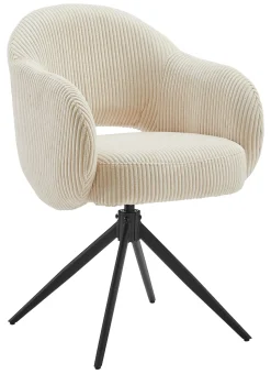Draaibare Eetkamerstoel Melodee Ribstof