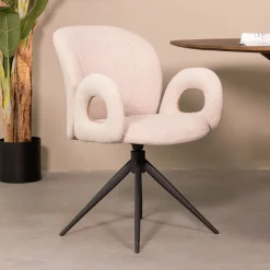 Draaibare Eetkamerstoel Neo Bouclé