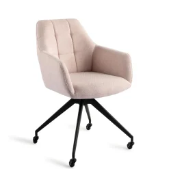 Draaibare Eetkamerstoel Noto Caster Black