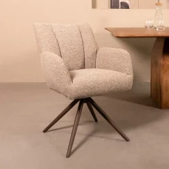 Draaibare Eetkamerstoel Padua Bouclé