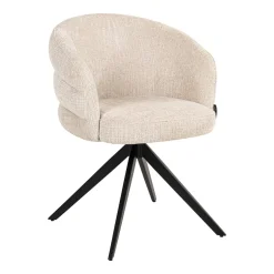 Draaibare Eetkamerstoel Serenity Chenille, kleur Beige