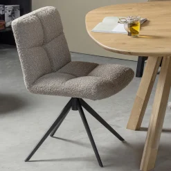 Draaibare Eetkamerstoel Vinny Bouclé