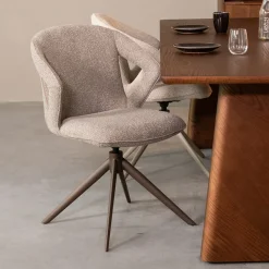 Draaibare Eetkamerstoel Zurich Bouclé