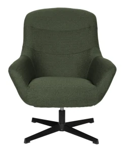 Draaibare Fauteuil Yaki Bouclé, kleur Groen