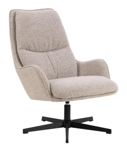 Draaifauteuil Damiano Bouclé, kleur Beige