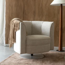 Draaifauteuil Flower Geweven stof