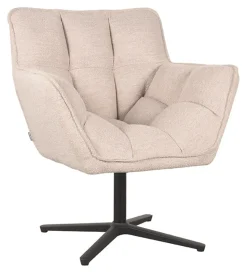 Draaifauteuil Ian Bouclé, kleur Naturel