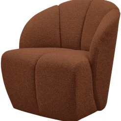 Draaifauteuil Mojo Bouclé, kleur Roestbruin Melange