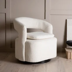Draaifauteuil Soledad Bouclé