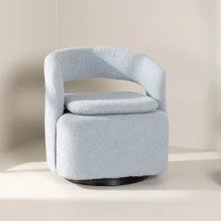 Draaifauteuil Soledad Bouclé