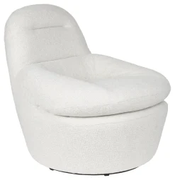 Draaifauteuil Vello Bouclé, kleur Off White