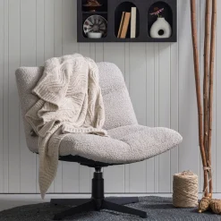 Draaifauteuil Vinny Bouclé