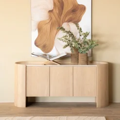 Dressoir Don Marmer en eikenhout, 165cm