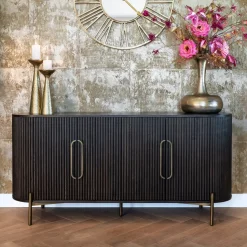 Dressoir Luxor Eikenhout, 180cm, kleur donkerbruin