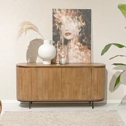 Dressoir Noor Mangohout, 170cm, kleur Naturel