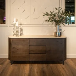 Dressoir Ritz Eiken en travertin, 180cm